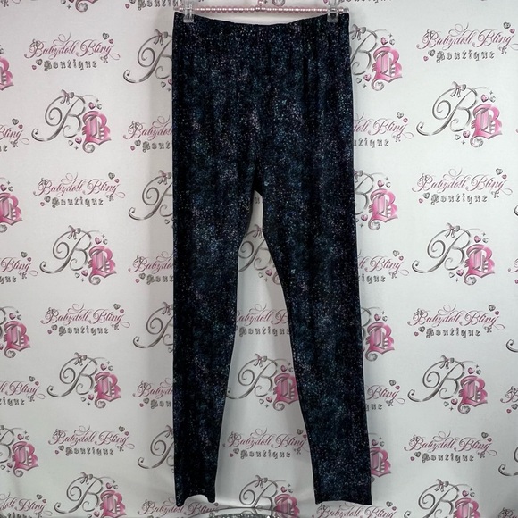 Sweetlegs leggings tights splatter π« Galaxy Print Leggings pink blue black - Picture 1 of 8